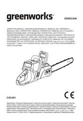 GreenWorks CSC401 Manual Del Operario