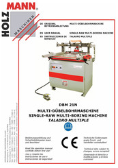 HOLZMANN MASCHINEN DBM 21N Instrucciones De Servicio