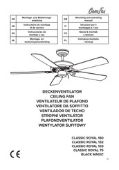 Casa Fan CLASSIC ROYAL 132 Instrucciones De Montaje Y Uso