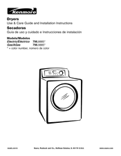 Kenmore 796.8885 Guia De Uso Y Cuidado E Instrucciones De Instalacion