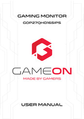 GAMEON GOP27QHD165IPS Manual Del Usuario