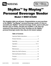 Maytag SkyBox MBV1976AA Manual Del Usuario