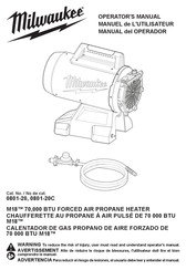 Milwaukee 0801-20 Manual Del Operador