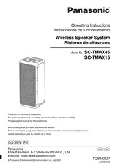 Panasonic SC-TMAX15 Instrucciones De Funcionamiento