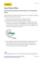 Jabra MOTION OFFICE Guia De Inicio Rapido
