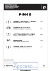 Pujol P-504 E Manual De Instalacion Y Uso