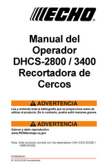Echo DHCS-3400 Manual Del Operador