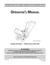 MTD 460 Serie Manual Del Operador
