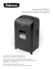 Fellowes Powershred 94MC Manual De Instrucciones