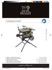 PEUGEOT EnergySaw-216ASP Manual