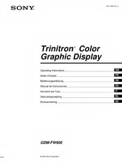 Sony GDM-FW900 Manual De Instrucciones