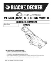 Black and Decker LAWN HOG MM875 Manual De Instrucciones