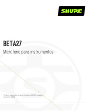 Shure BETA27 Manual De Instrucciones