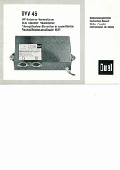 Dual TVV 46 Instrucciones De Manejo