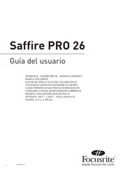 Focusrite Saffire PRO 26 Guia Del Usuario