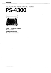 Sony PS-4300 Manual De Instrucciones