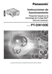 Panasonic PT-DW100E Instrucciones De Funcionamiento