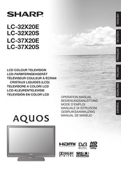 Sharp AQUOS LC-32X20E Manual De Manejo