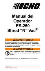 Echo SHRED 'N' VAC ES-250 Manual Del Operador