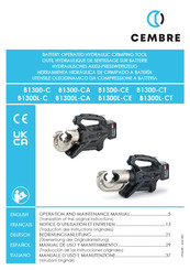 Cembre B1300L-CE Manual De Uso Y Mantenimiento