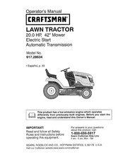 Craftsman 917.28634 Manual Del Operador