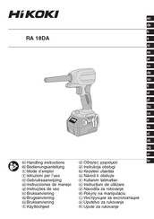 HIKOKI RA 18DA Instrucciones De Manejo