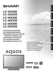 Sharp Aquos LC-42X20S Manual De Manejo