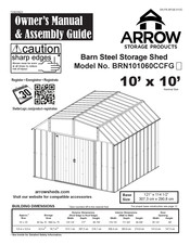 Arrow Storage Products BRN101060CCFG Serie Manual Del Propietario E Instrucciones De Ensamblaje