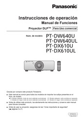 Panasonic PT-DW640UL Instrucciones De Operación