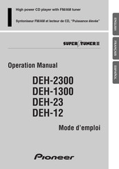 Pioneer SUPER TUNER III DEH-12 Manual De Operación