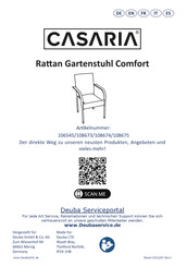 CASARIA Comfort 108675 Instrucciones