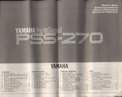 Yamaha PortaSound PSS-270 Manual Del Propietário