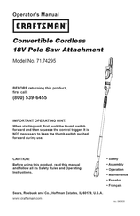 Craftsman 71.74295 Manual De Instrucciones