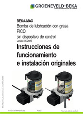 BEKA MAX PICO Instrucciones De Funcionamiento E Instalación