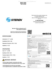 Steren MIC-550 Instructivo