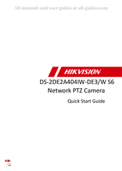 Hikvision DS-2DE2A404IW-DE3/W S6 Guia De Inicio Rapido