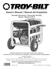 Troy-Bilt 01919 Manual Del Propietário