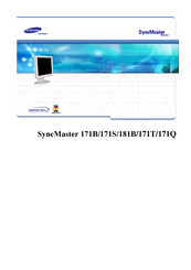 Samsung SyncMaster 171T Manual Del Usuario