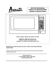 Avanti MT112K0W Manual De Instrucciones