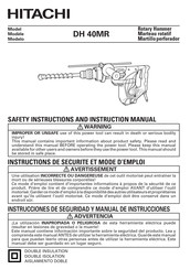 Hitachi DH 40MR Instrucciones De Seguridad Y Manual De Instrucciones