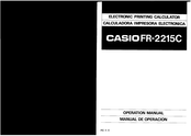 Casio FR-2215C Manual De Operación