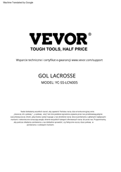 VEVOR GOL LACROSSE Manual Del Usuario