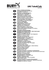 BURY UNI Take&Talk Instrucciones De Montaje Y Servicio