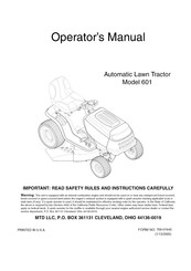 MTD 601 Manual Del Operador