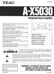 Teac A-X5030 Manual Del Usuario