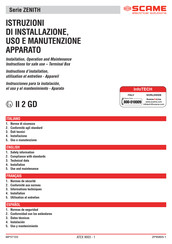 Scame electrical solutions 644.0110 Instrucciones Para La Instalación, El Uso Y El Mantenimiento