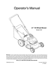 MTD 549 Manual Del Operador