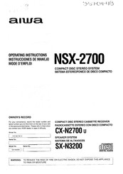 Aiwa NSX-2700 Instrucciones De Manejo