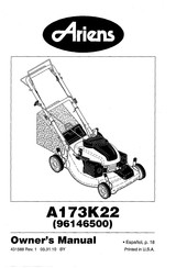 Ariens A173K22 Manual Del Propietário