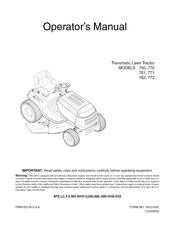 MTD 762 Manual Del Operador